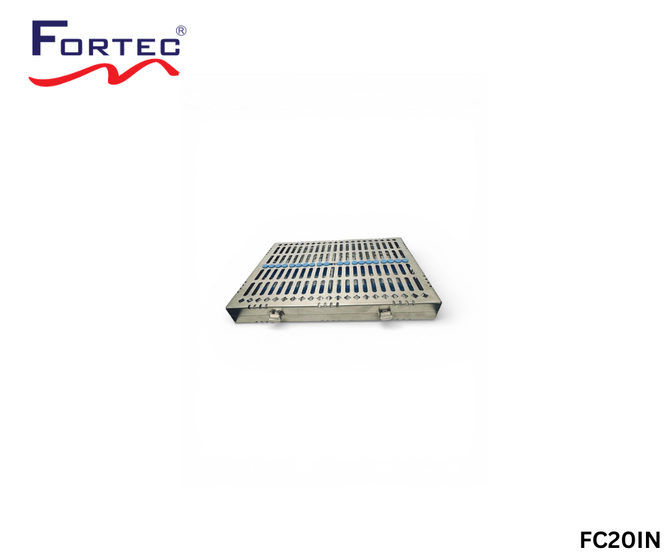 Classic series – 20 pc Hinged Instrument Cassette Tray - Fortec