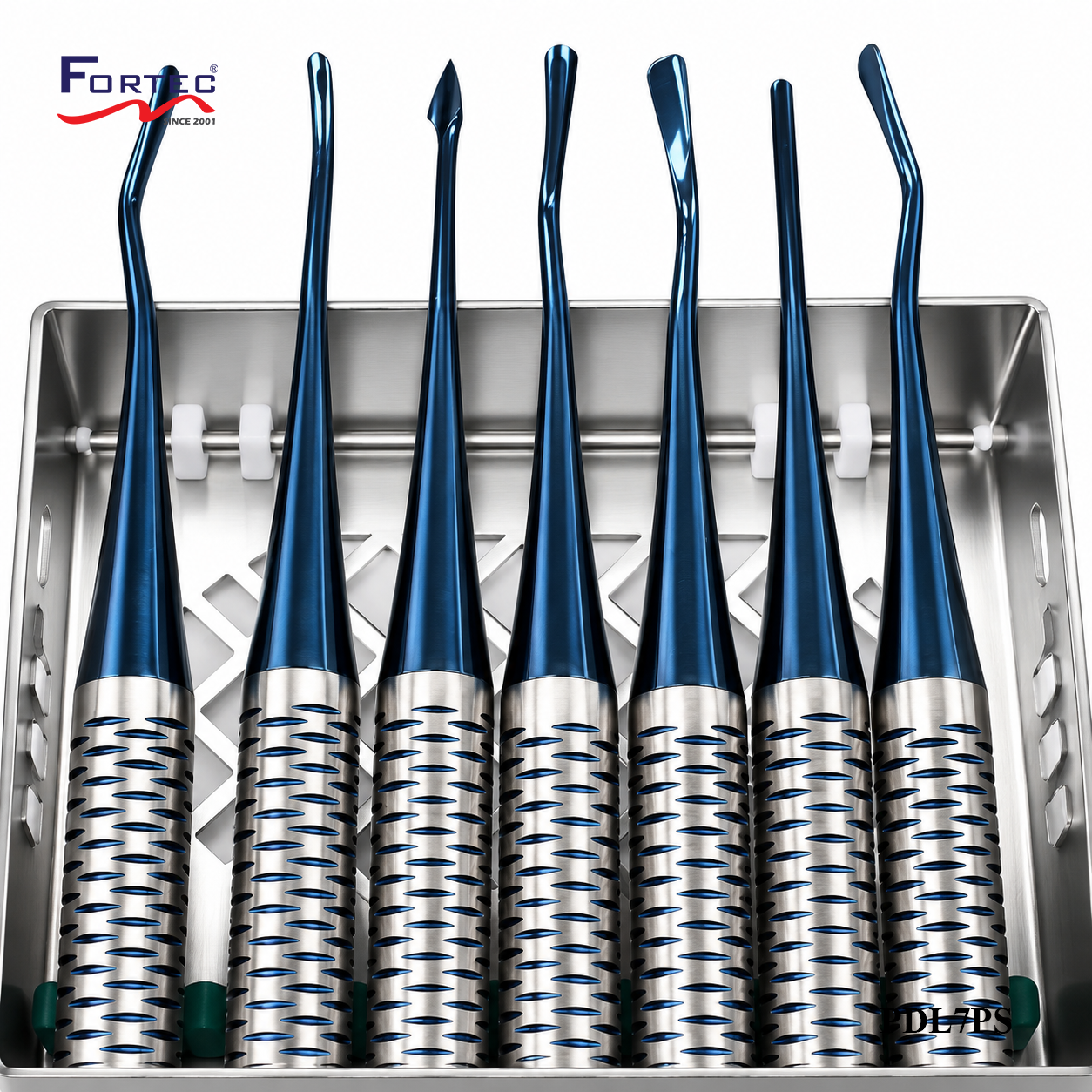 SET OF 7 PDL ELEVATORS (BLUE TIPS) - Fortec