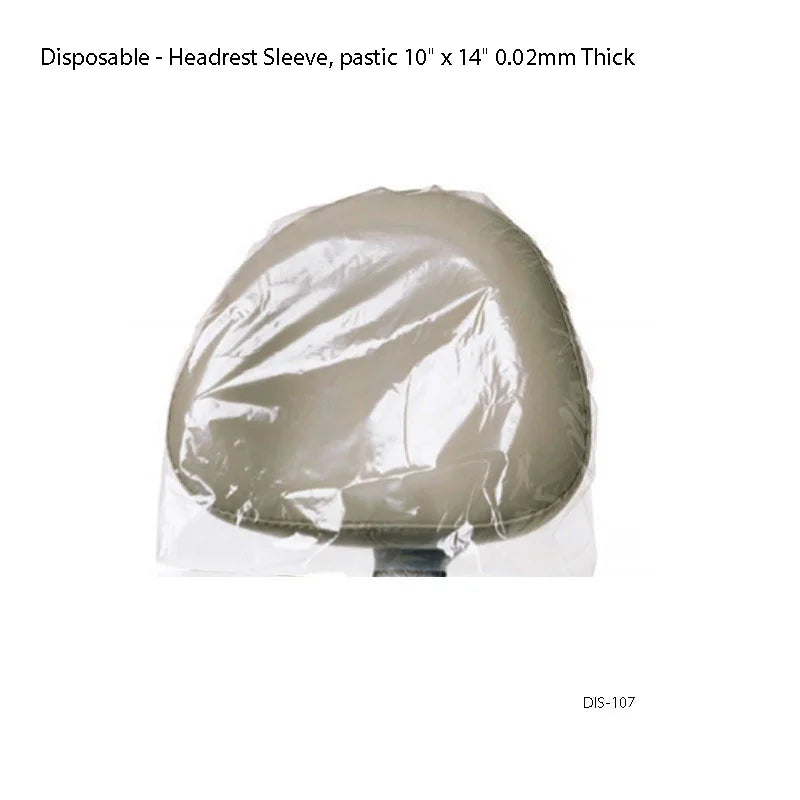 Headrest Sleeve, pastic 10″ x 14″ 0.02mm Thick (250 pcs) - Fortec