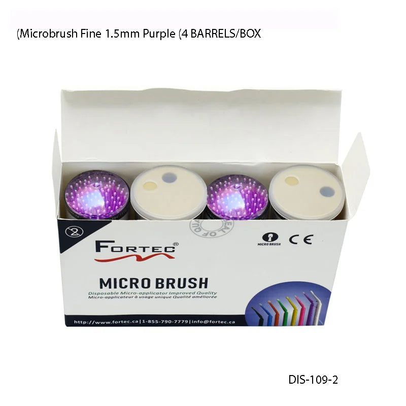 Microbrush Fine 1.5 MM (Purple) (4 pc/pk) - Fortec