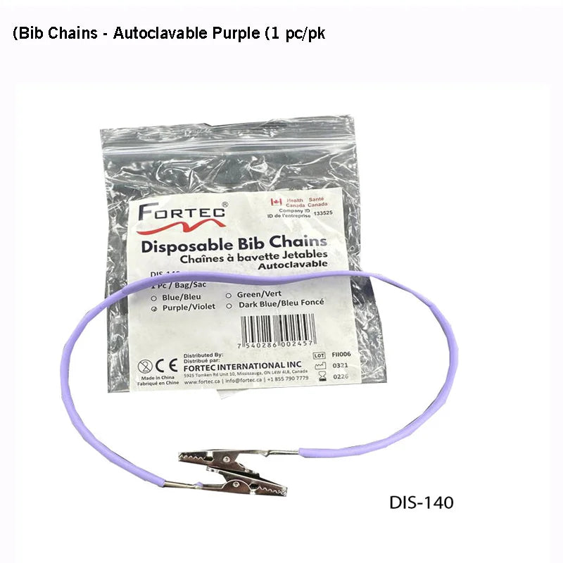 Bib Chains – Autoclavable Purple (1 pc/pk) - Fortec