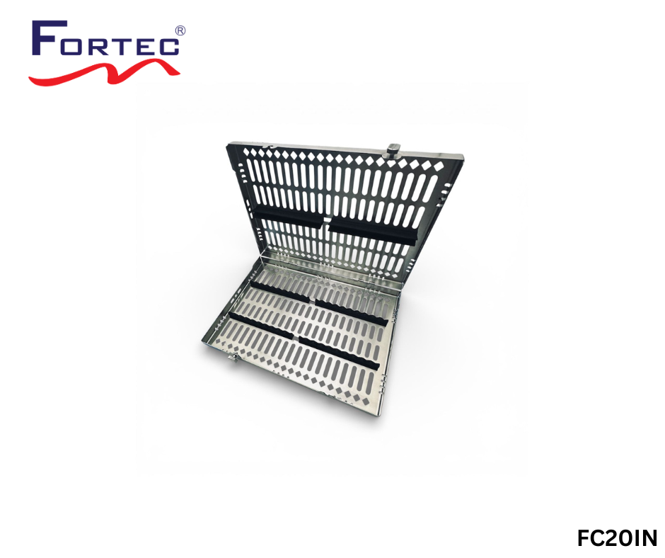 Classic series – 20 pc Hinged Instrument Cassette Tray - Fortec