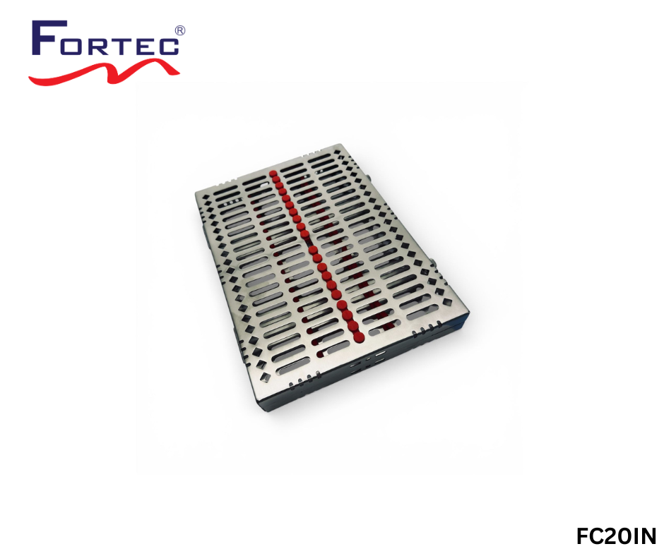 Classic series – 20 pc Hinged Instrument Cassette Tray - Fortec