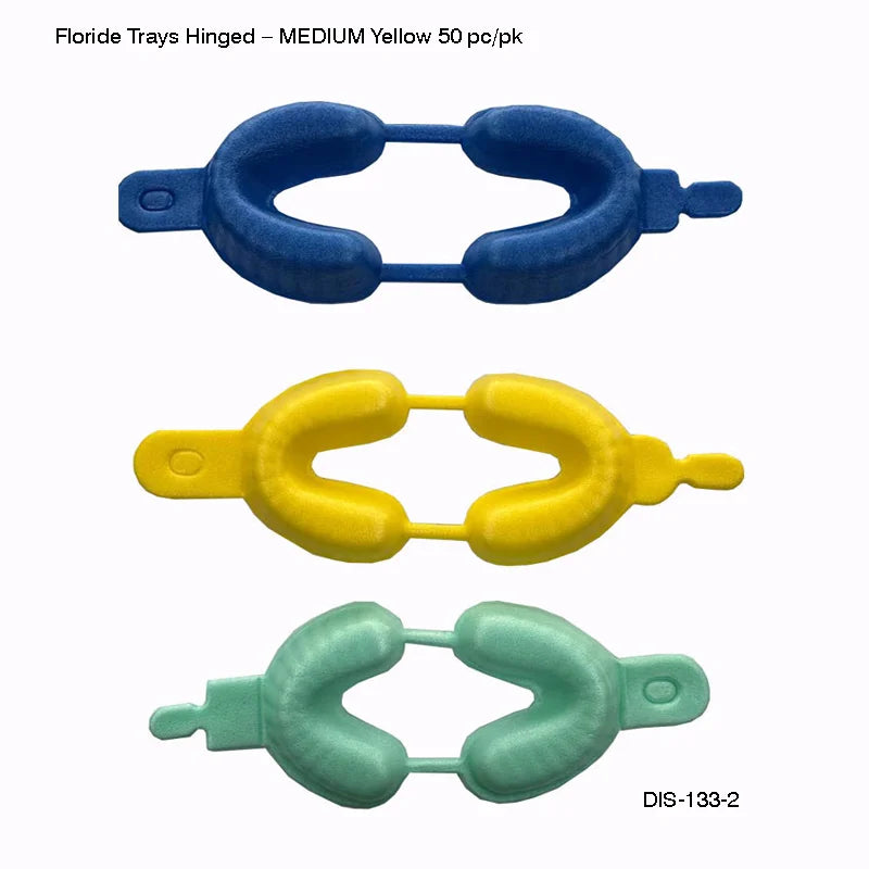 Floride Trays Hinged – MEDIUM Yellow (50 pc/pk) - Fortec