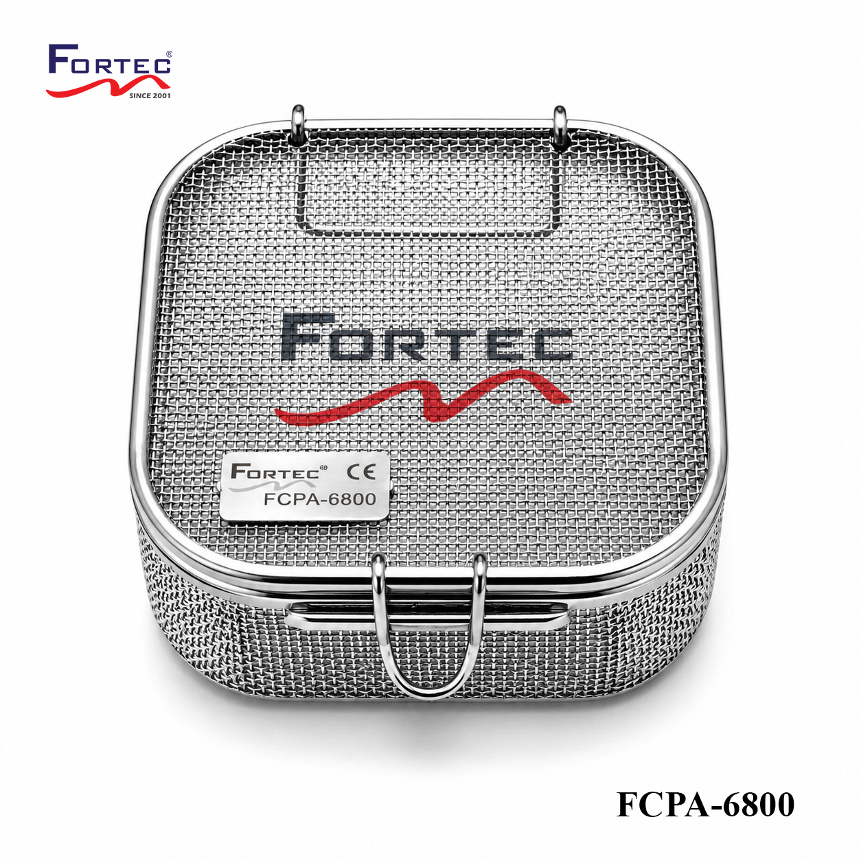 Ultra Micro Mesh Tray with Lid 80mm x 80mm x 40mm - Fortec