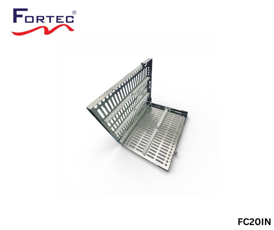 Classic series – 20 pc Hinged Instrument Cassette Tray - Fortec