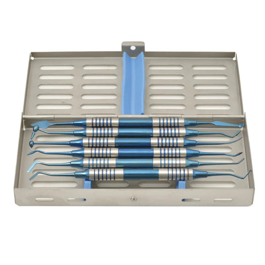 BLUE TIPS COMPOSITE FILLING INSTRUMENT SET WITH CASSETTE