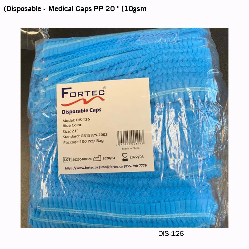 Medical Caps PP 20 ” (10gsm) - Fortec
