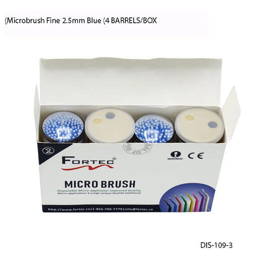 Microbrush Fine 2.5 MM (Light Blue) (4 pc/pk) - Fortec