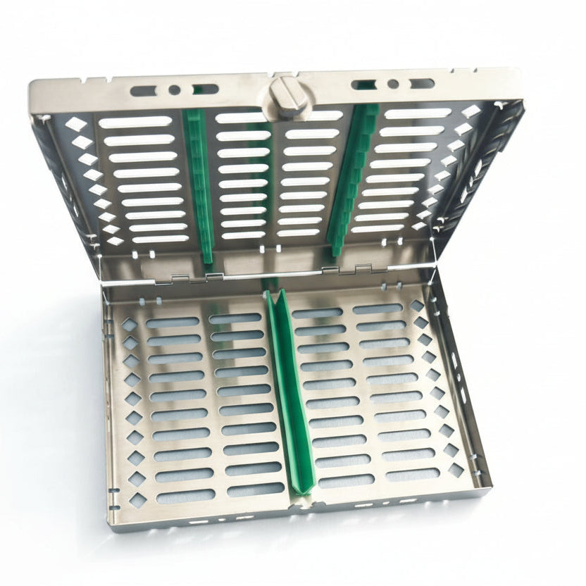 Classic series – 10 pc Hinged Instrument Cassette Tray - Fortec