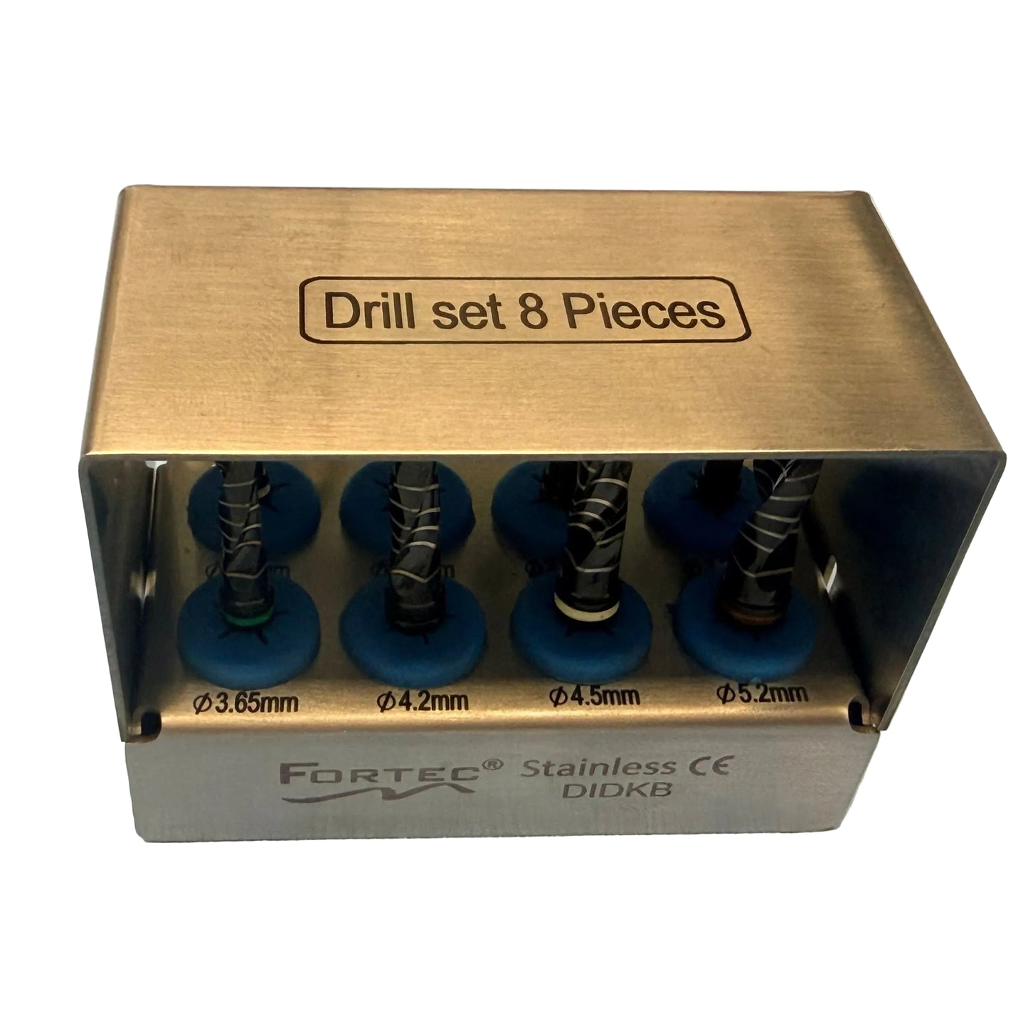 8PC DENTAL DRILL KIT (BLACK COATED) (For Training Purposes Only)