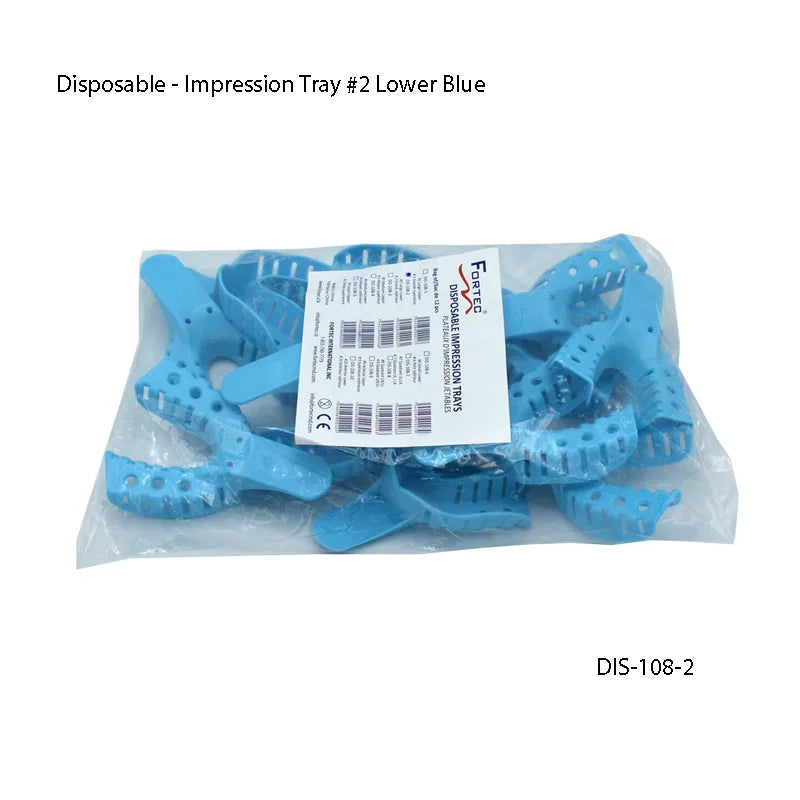 Impression Tray #2 Lower Blue Sac of 12 pcs - Fortec