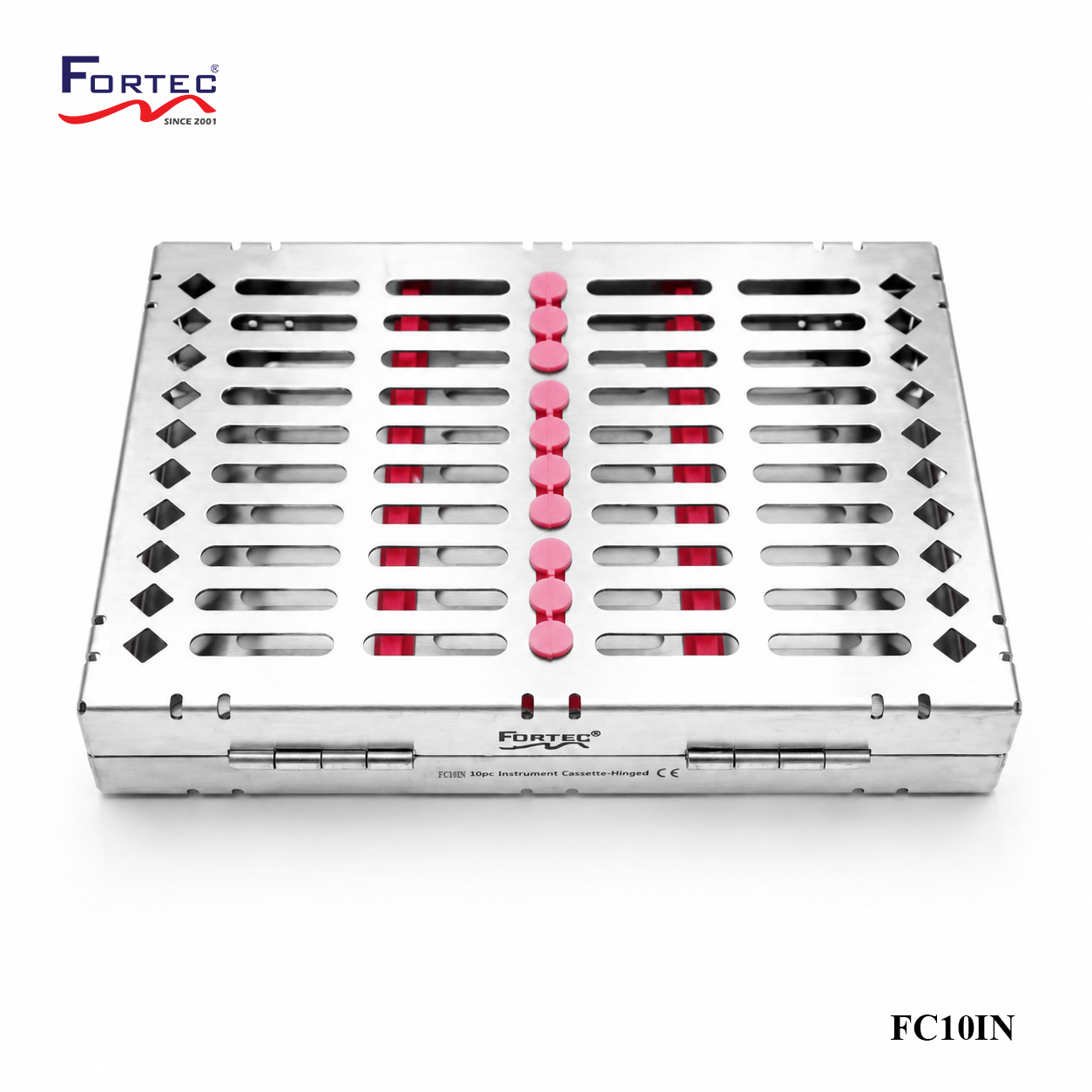Classic series – 10 pc Hinged Instrument Cassette Tray - Fortec
