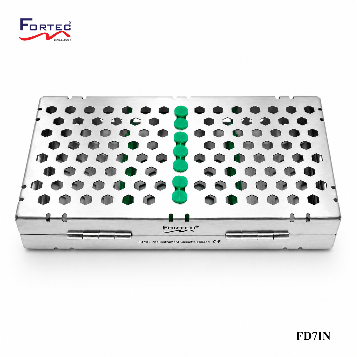 Hexagon series – 7 pc Hinged Instrument Cassettes - Fortec