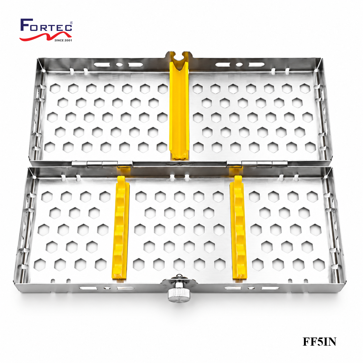 Capsule series – 5 pc Hinged Instruments Tray - Fortec