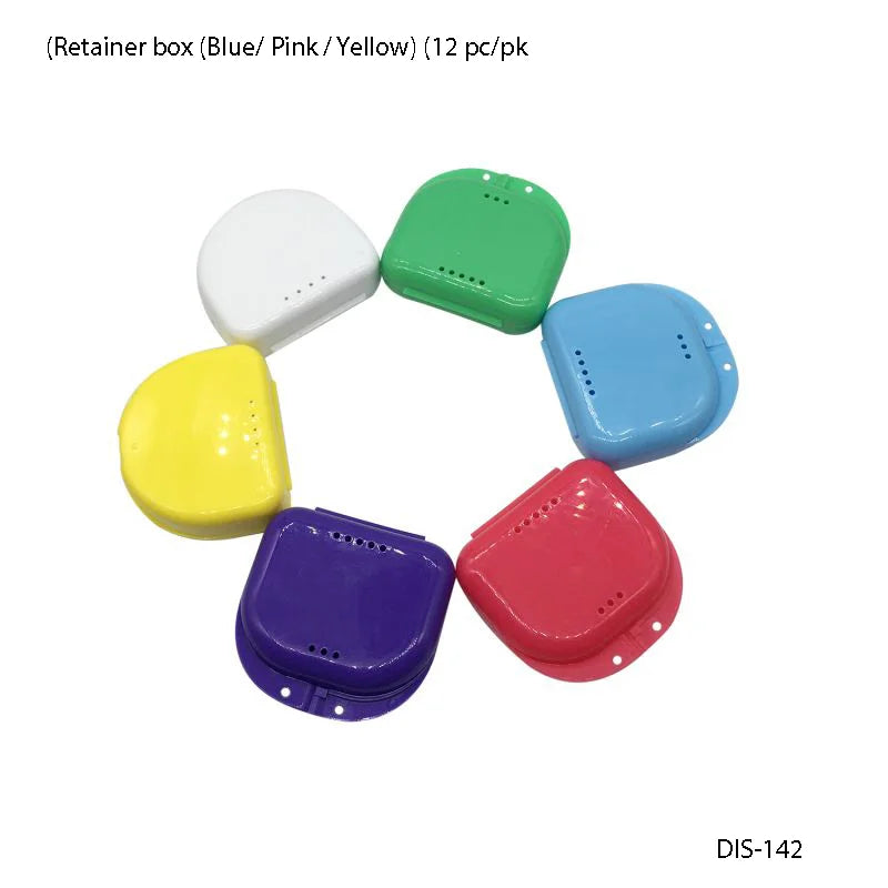 Retainer box (Blue/ Pink / Yellow) (12 pc/pk) - Fortec