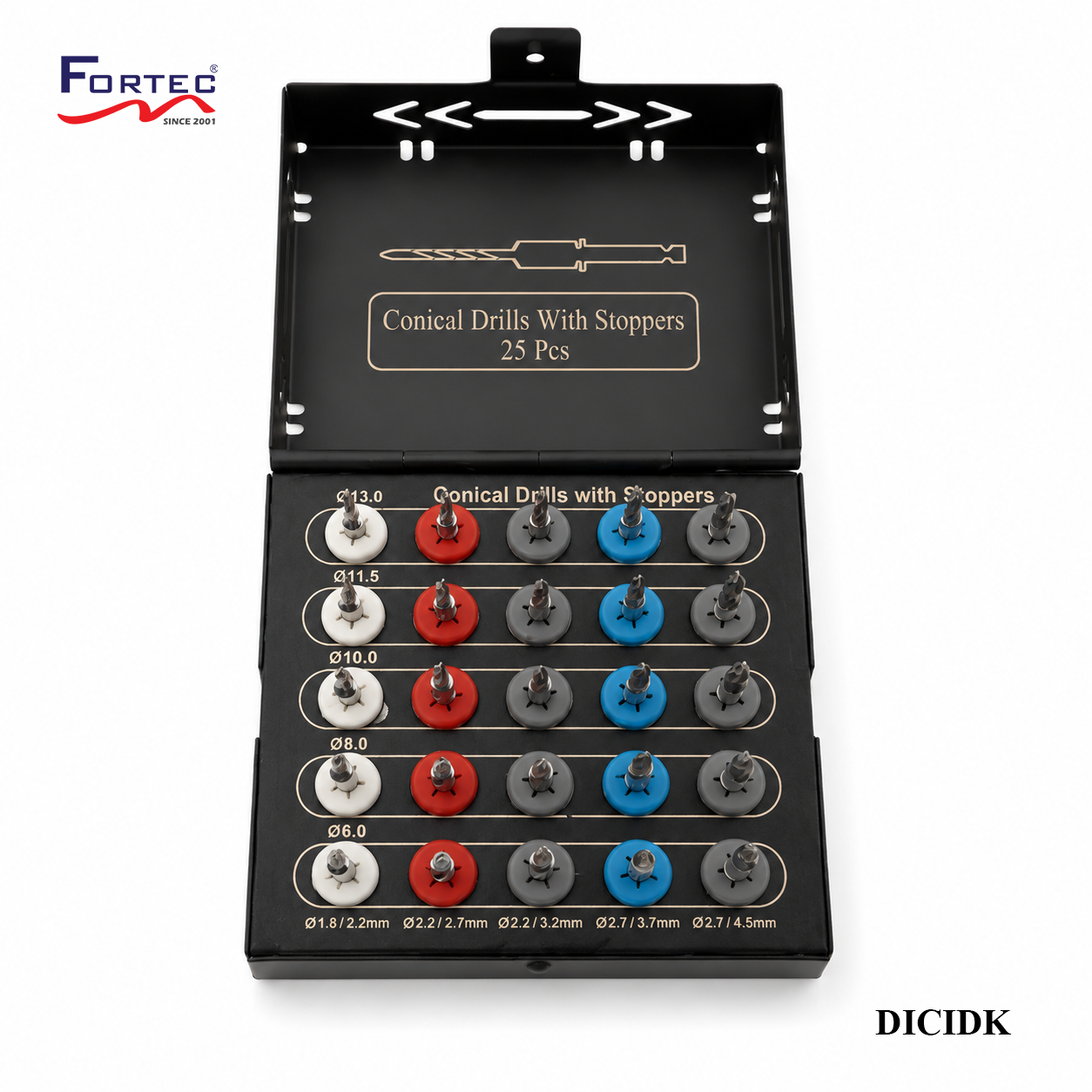 CONICAL IMPLANT DRILL KIT (For Training Purposes Only) - Fortec 