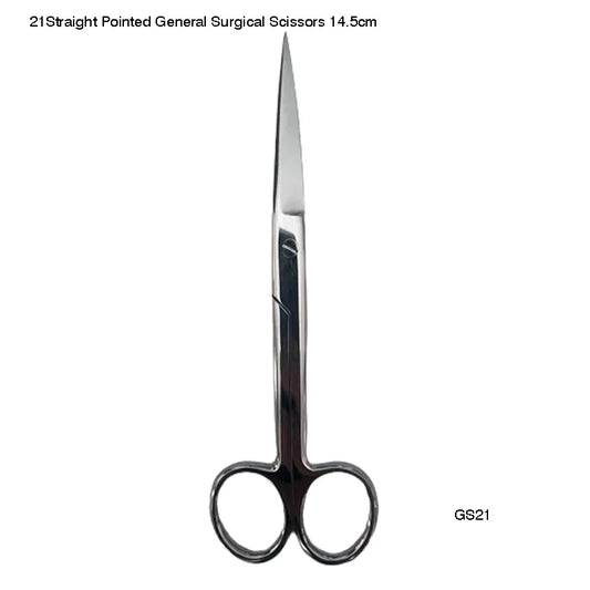 21 Straight Pointed General Surgical Scissors (14.5cm)