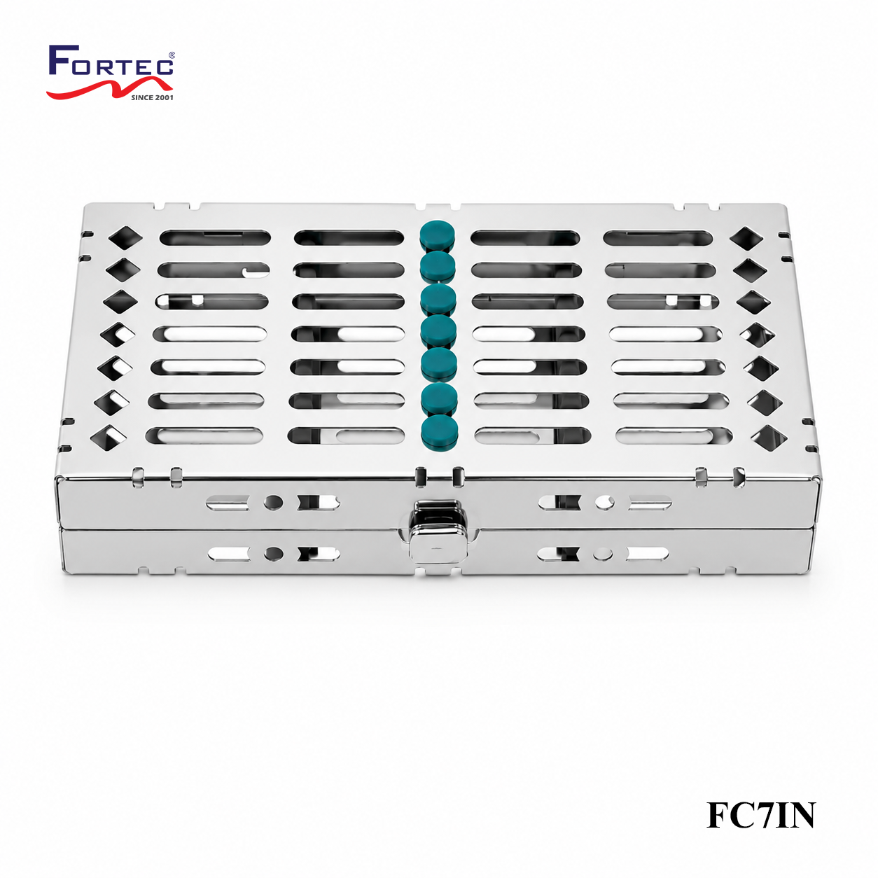 Classic series – 7 pc Hinged Instrument Cassette Tray - Fortec 