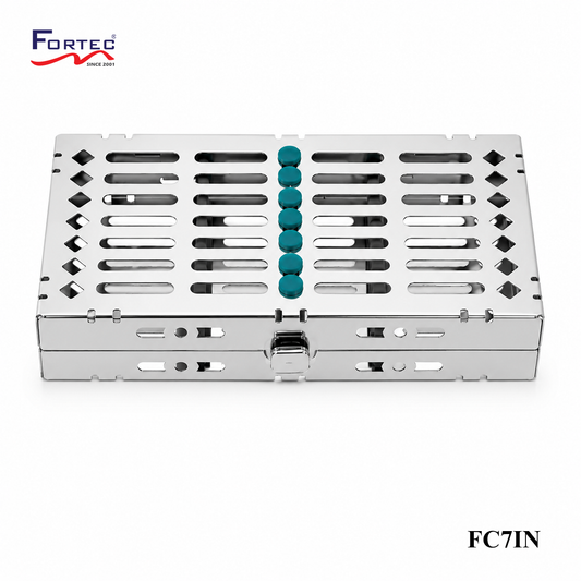 Classic series – 7 pc Hinged Instrument Cassette Tray - Fortec 
