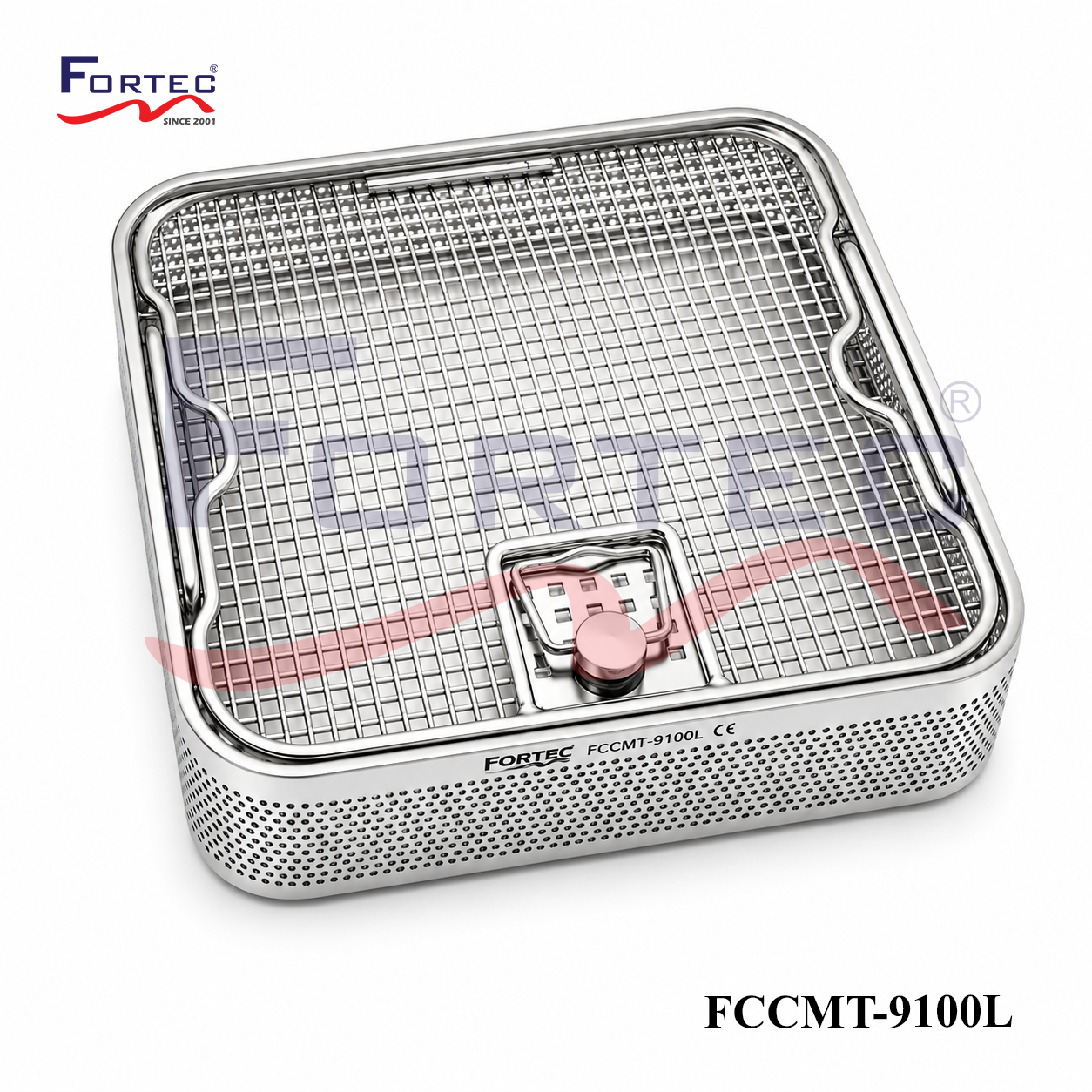 Mesh Perforated Tray with LID 250mm x 240mm x 50mm - Fortec 