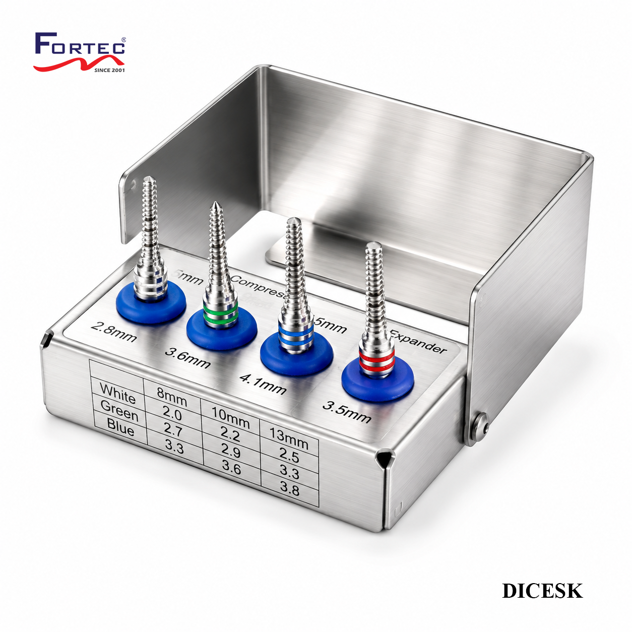 COMPRESSION EXPANDER SCREWS KIT ( For Training Purpose only) - Fortec 