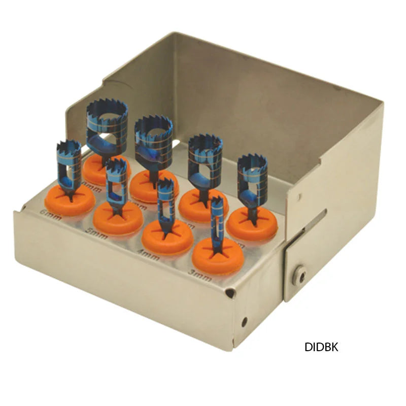 BLUE COATED TREPHINE DRILLS 8pc KIT ( For Training Purpose only)