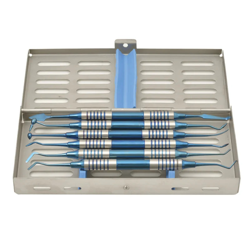 BLUE TIPS COMPOSITE FILLING INSTRUMENT SET WITH CASSETTE