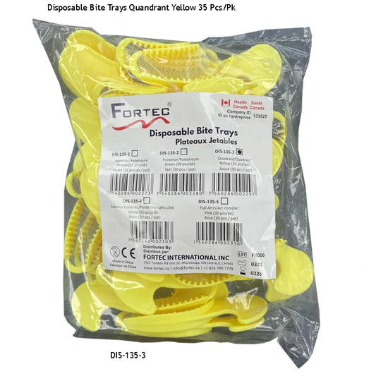 Bite Trays – Quandrant (Assorted Colors) (35 pc/pk) - Fortec 