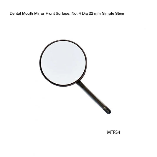 Dental Mouth Mirror No.4, 22mm Simple Stem - Fortec 