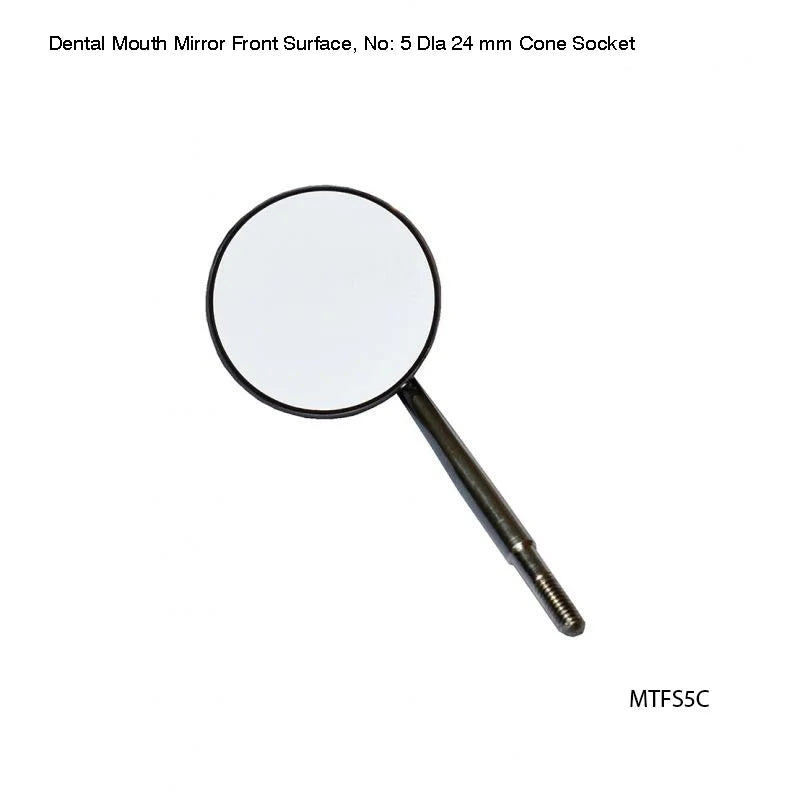 Dental Mouth Mirror No.5, 24mm Cone Socket - Fortec 