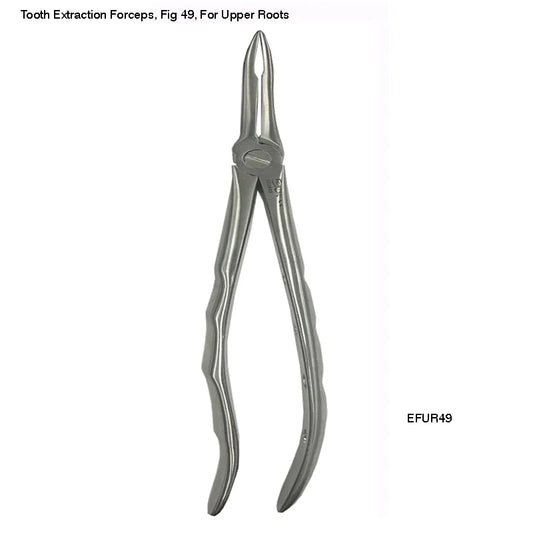 Extraction Forceps, 49 European Style Root Forceps Serrated, For Upper Roots