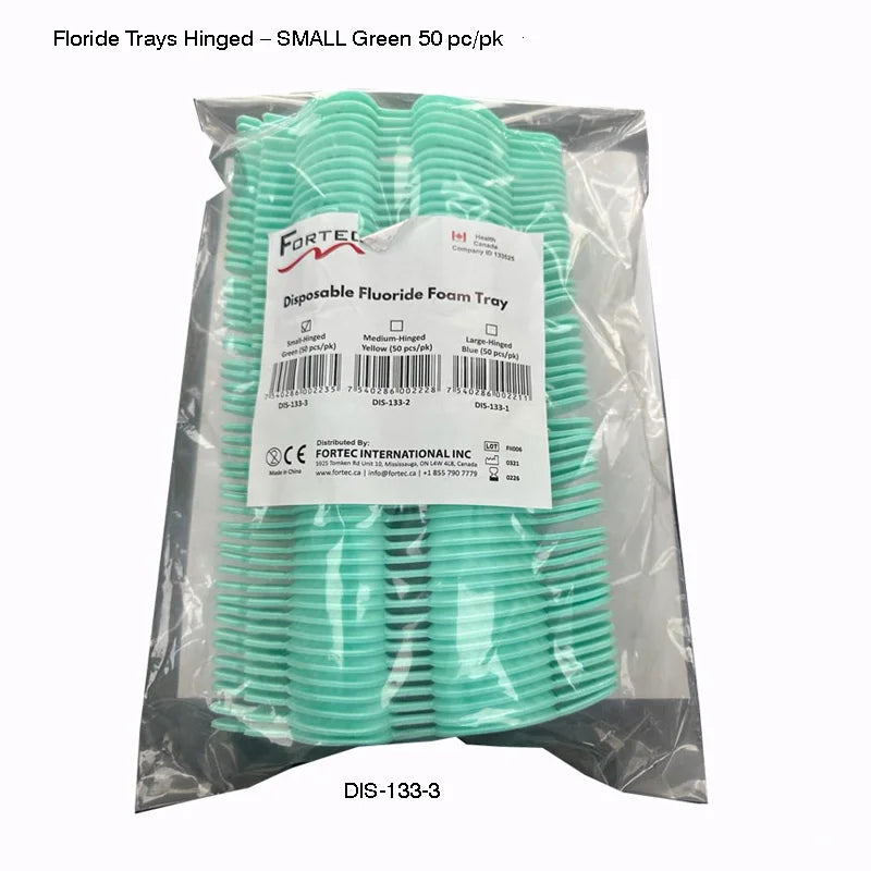 Floride Trays Hinged – SMALL Green (50 pc/pk) - Fortec 