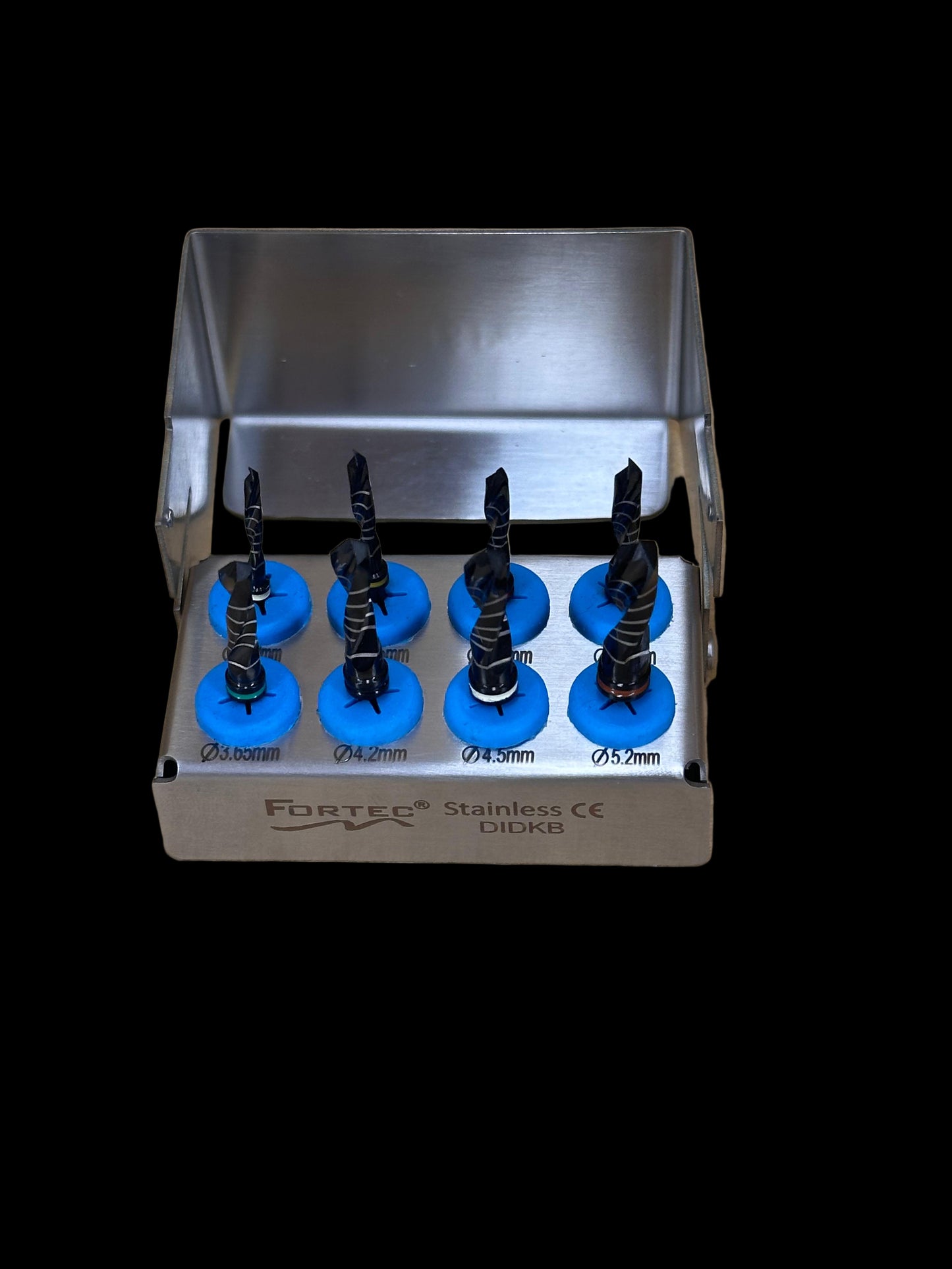 8PC DENTAL DRILL KIT (BLACK COATED) (For Training Purposes Only)