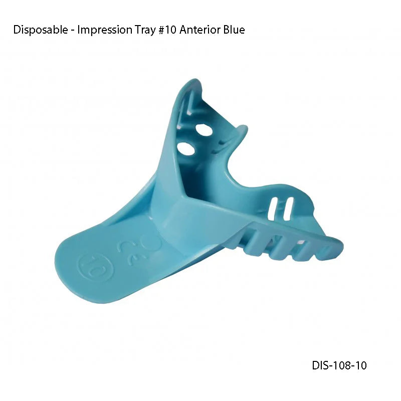 Impression Tray #10 Anterior Blue Sac of 12 pcs - Fortec 