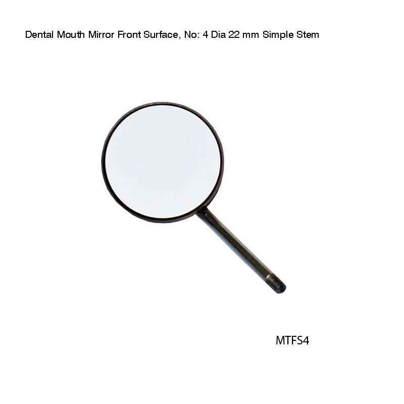 Dental Mouth Mirror No.4, 22mm Simple Stem - Fortec 