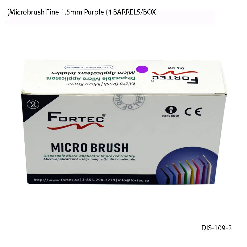 Microbrush Fine 1.5 MM (Purple) (4 pc/pk)– Fortec