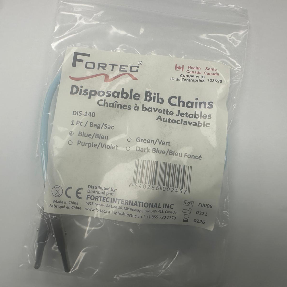Bib Chains – Autoclavable Blue (1 pc/pk) - Fortec