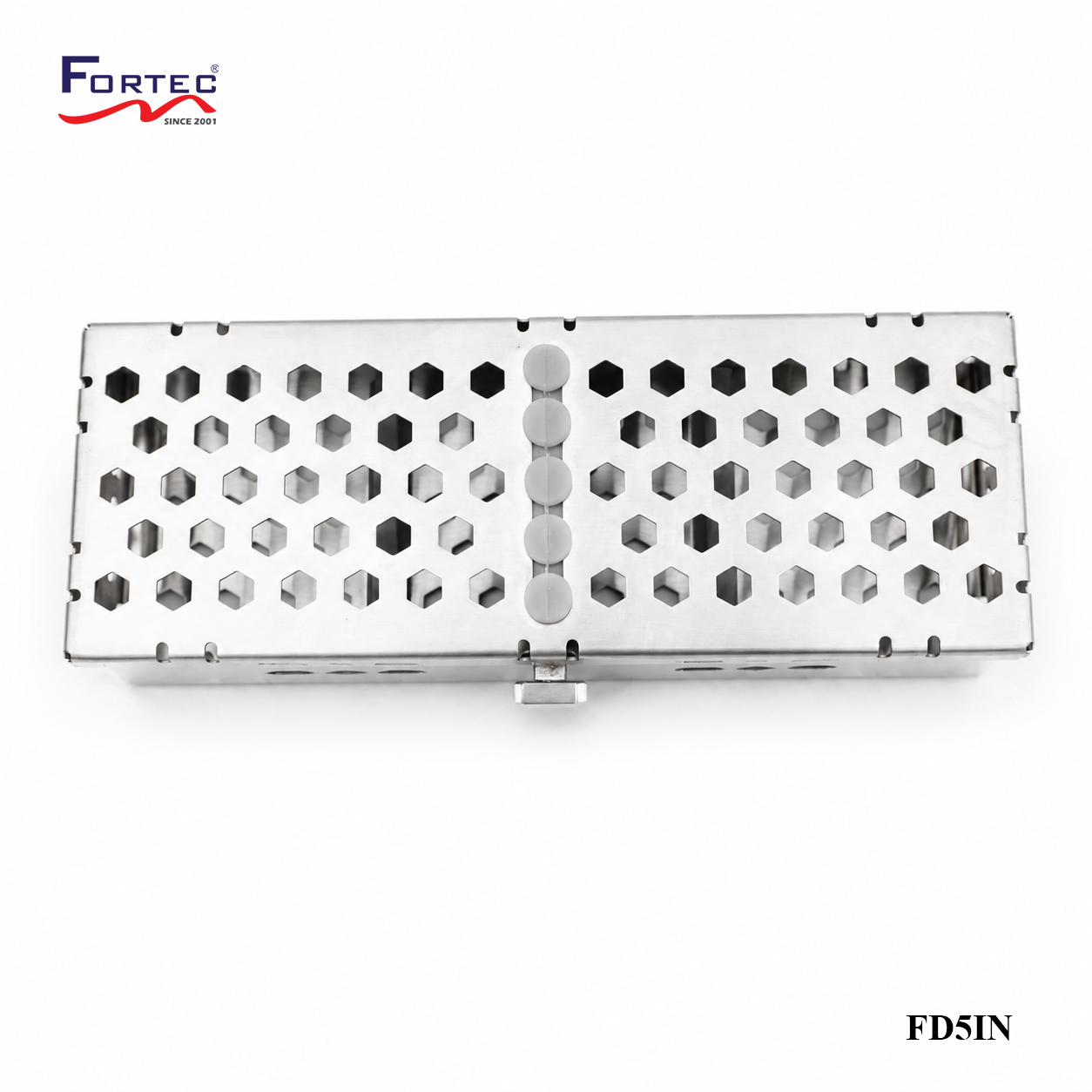 Hexagon series – 5 pc Hinged Instrument Cassette Tray - Fortec 