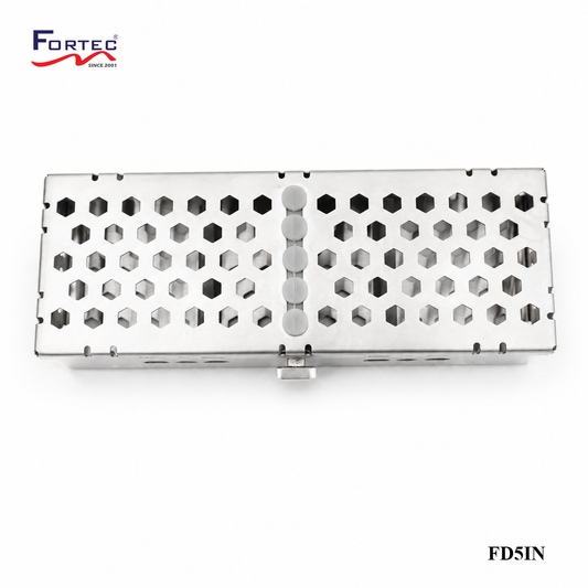 Hexagon series – 5 pc Hinged Instrument Cassette Tray - Fortec 
