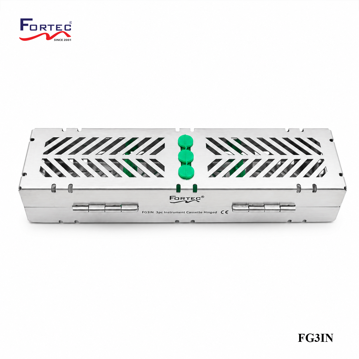Spider Web series – 3 pc Hinged Instrument Cassette Tray - Fortec 