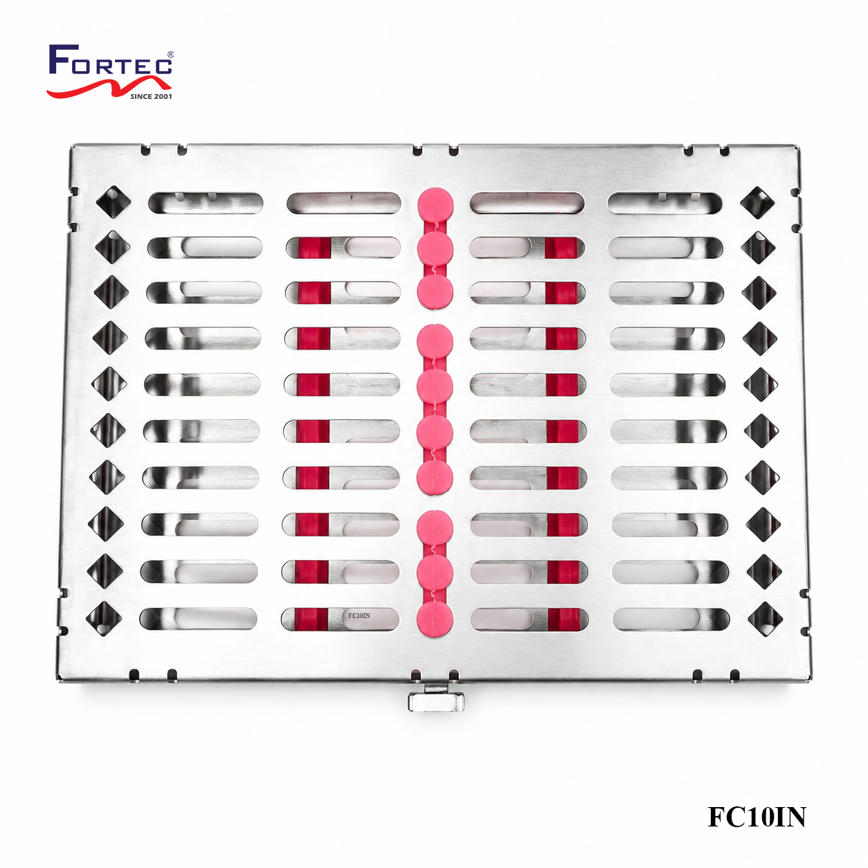 Classic series – 10 pc Hinged Instrument Cassette Tray - Fortec 