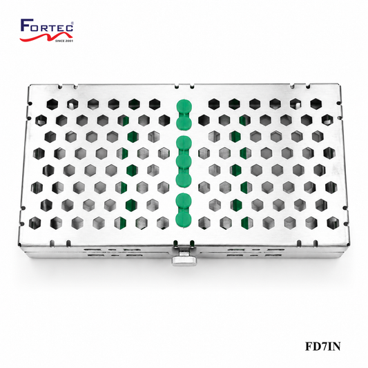 Hexagon series – 7 pc Hinged Instrument Cassettes - Fortec 