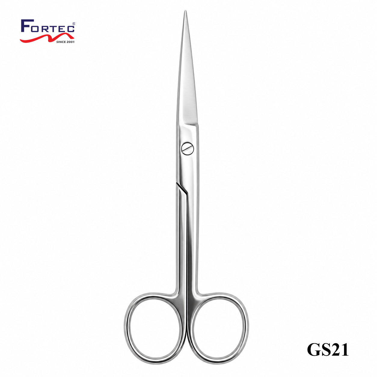 21 Straight Pointed General Surgical Scissors (14.5cm) - Fortec 