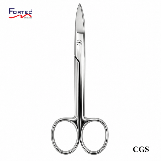 Straight Crown and Gold Scissors (12cm) - Fortec 