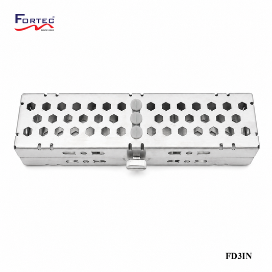 Hexagon series – 3 pc Hinged Instrument Cassette Tray - Fortec 