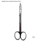 Straight Crown and Gold Scissors (12cm)