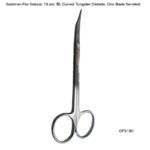 Goldman-Fox Scissor, 13 cm/ 5", Curved Tungsten Carbide, One Blade Serrated